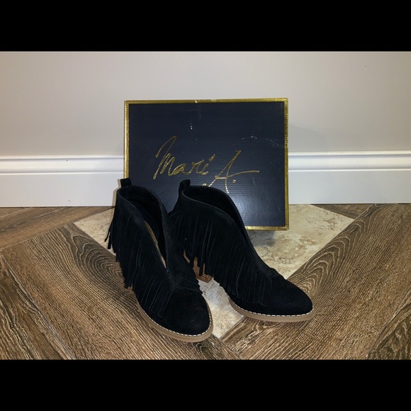 Brand new Mari A. suede booties. Never been worn! - Picture 2 of 3